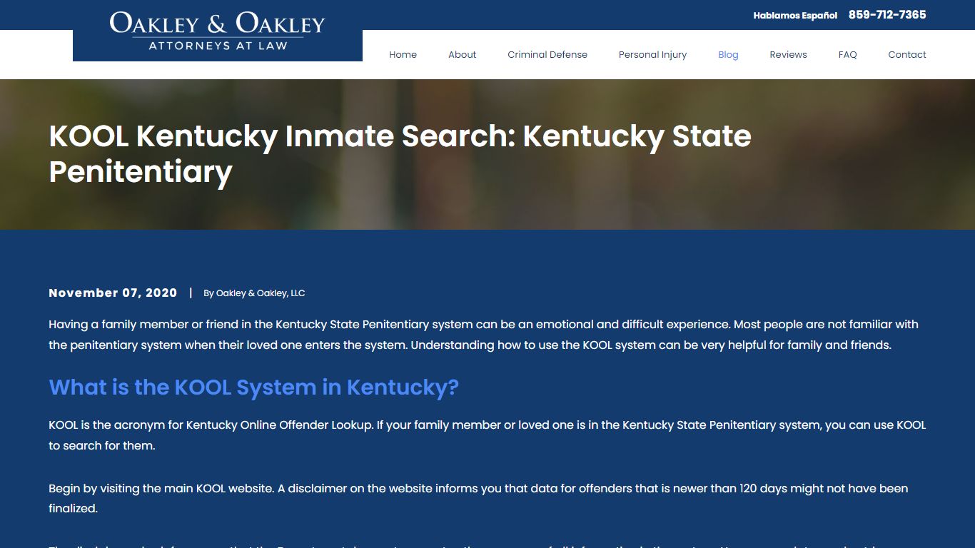 KOOL Kentucky Inmate Search: Kentucky State Penitentiary